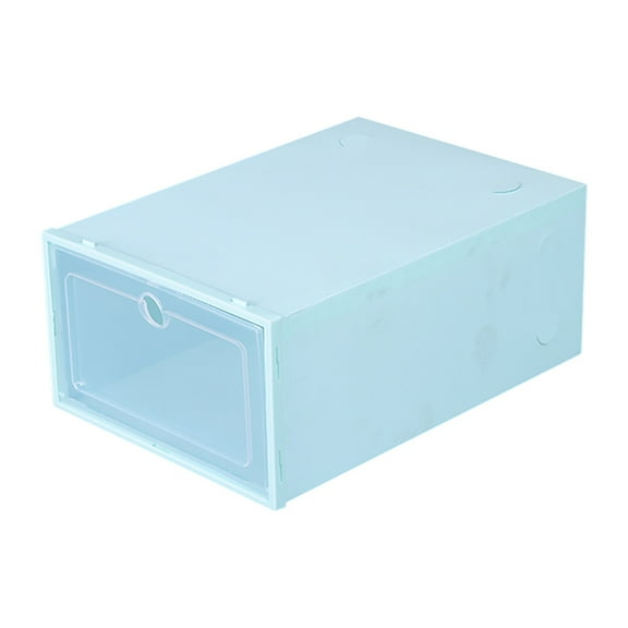 Clear Stackable Shoe Organizer Storage Boxes Home Textile Container Sky Blue 33 cm×23 cm×14 cm