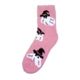 thumbnail image 3 of Womens Halloween Fuzzy Crew Socks Cute Ghost With Witch Hat Print Plush Coral Fleece Socks Warm Indoor Lounge Socks Holiday Novelty Socks One Size, 3 of 8