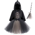 thumbnail image 3 of MEZZALL Girls Halloween Witch Dress Kids Pumpkin Witch Outfit Role Play Apparel Toddler Party Fancy Stylish Clothes Sets, 3 of 8