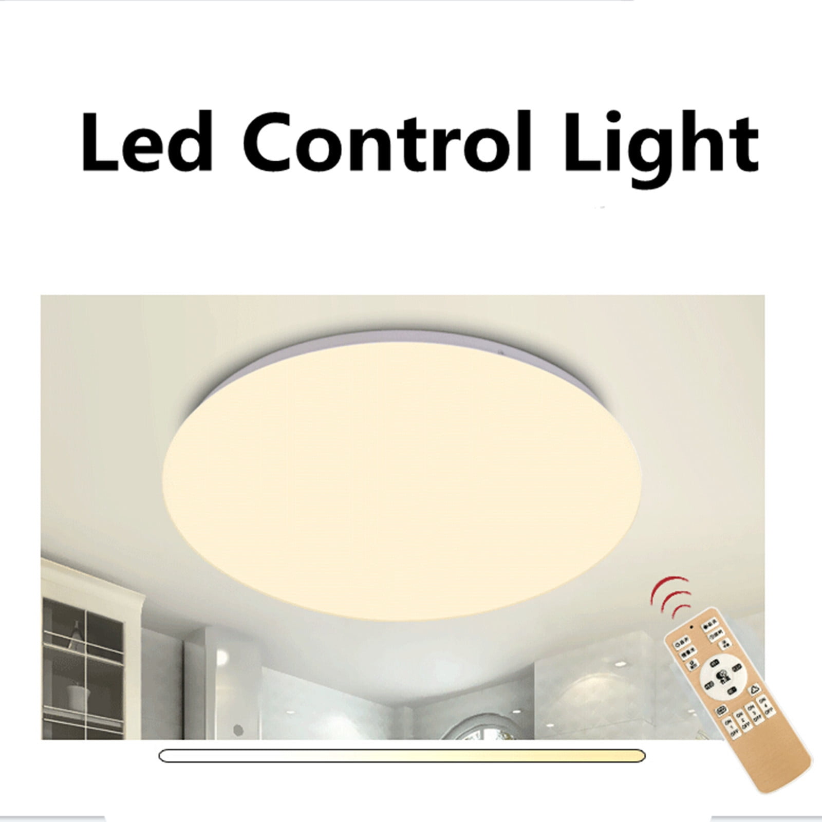 Led Ceiling Light Round Surface Downlight For Bathroom Bedroom Remote Control 