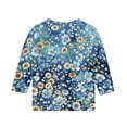 thumbnail image 5 of Cute Shirts for Girls Size 7-8 3/4 Sleeve Daisy Printed Tween Girls Trendy Clothes Tee Shirts Summer Casual Loose Comdy Crew Neck Shirts Blue 12-13 Years, 5 of 5