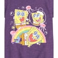 thumbnail image 3 of Spongebob Squarepants - Cute Face Rainbow - Girls Fitted Short Sleeve Graphic T-Shirt, 3 of 6