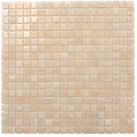Apollo Tile Skosh 11.6 in. x 11.6 in. Glossy Bisque Beige Glass Mosaic Wall and Floor Tile (18.69 sq. ft./case) (20-pack)
