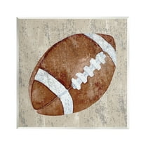 Stupell Industries Rustic Sports Football Abstract Painting Unframed Art Print Wall Art, 12 x 12