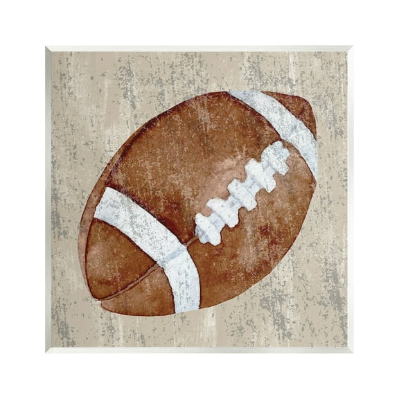 Stupell Industries Rustic Sports Football Abstract Painting Unframed Art Print Wall Art, 12 x 12