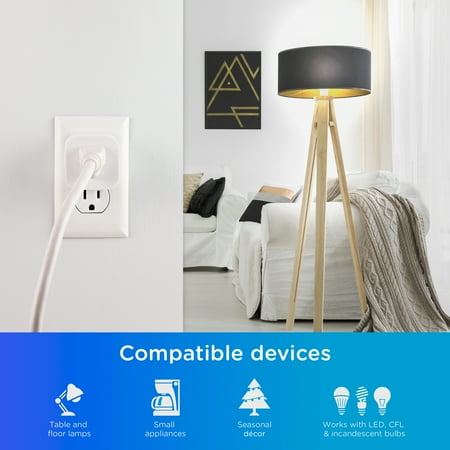 Enbrighten - Wi-Fi Smart Micro Indoor Plug-in - White