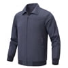 Tyhengta Men's Lightweight Jackets Casual Windbreaker Zip Up Collared Jacket Golf Windproof Coat Iron Gray M