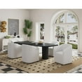 thumbnail image 2 of Manhattan Comfort Anna 19.69" Round Faux Leather Dining Armchair in Cream, 2 of 11