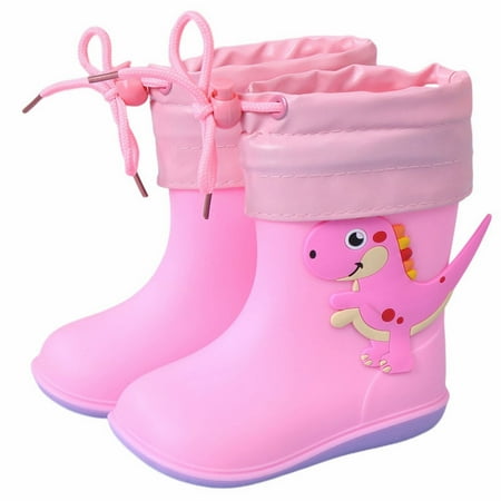 Kureaily Water Boots In Large And Small Children Toddlers Children Children s Rain Shoes Boys And Girls Water Shoes Baby Rain Boots 8-9.5 Years