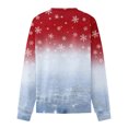 thumbnail image 5 of Costumes de Noël en Liquidation Mode Imprimé de Noël pour Femmes Chandail Col Rond Manches Longues Blouse Confortable Chandail en Molleton Grande Taille pour Femmes, 5 of 5
