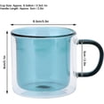 thumbnail image 2 of Tazas de Café de Vidrio Doble Pared con Asa, 8.5 Oz/250ml, Vidrio Transparente Mantiene Temperatura, Diseño Cilíndrico para Expreso, Latte, Capuchino, Té, Jugo, Bebidas Frías o Calientes, 2 of 4