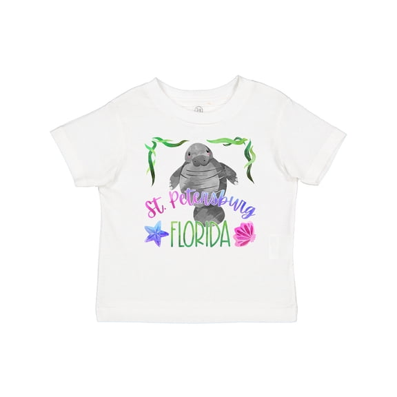 Inktastic St. Petersburg Florida Cute Swimming Manatee Boys or Girls Baby T-Shirt