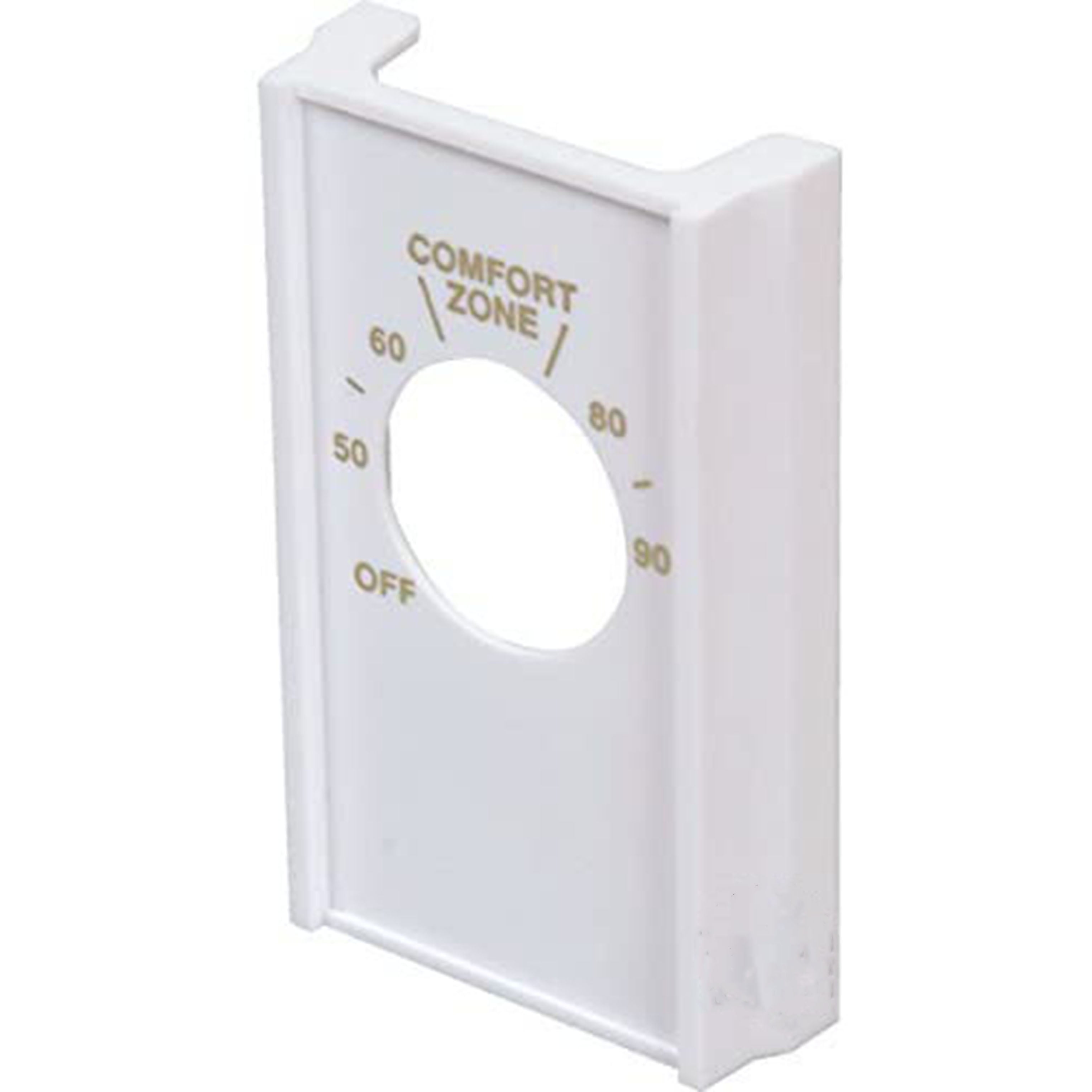 White Double Pole Line Volt Thermostat Cover For Old Style D22 HVAC
