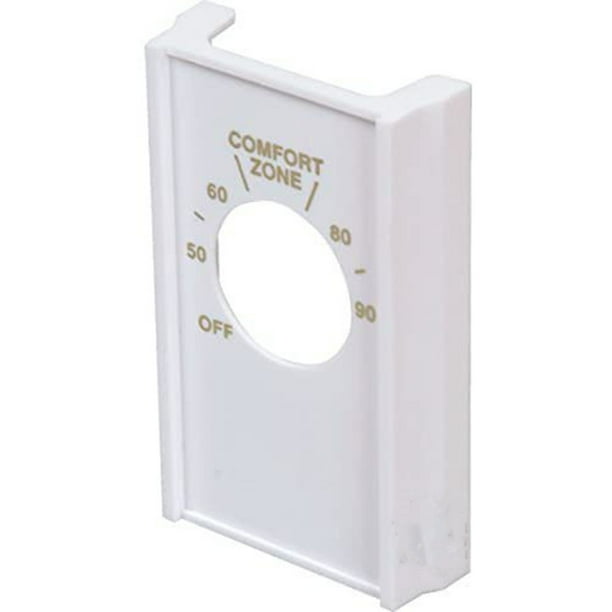 White Double Pole Line Volt Thermostat Cover For Old Style D22 HVAC