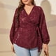 thumbnail image 1 of Camisas para mujer,Blusa de manga larga con encaje y escote en V para mujer, estilo jersey de poliéster, ideal para uso diario en primavera y verano, sopatenor, 1 of 7