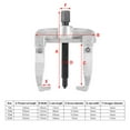 thumbnail image 4 of Gear Puller Bearing Puller Sliding Arm Puller 2 Jaw Gear Puller 2 Jaw Bearing Puller US 2 Jaw Puller Sliding Arm Gear Bearing Puller Remover Hand Tool 75#, 4 of 8