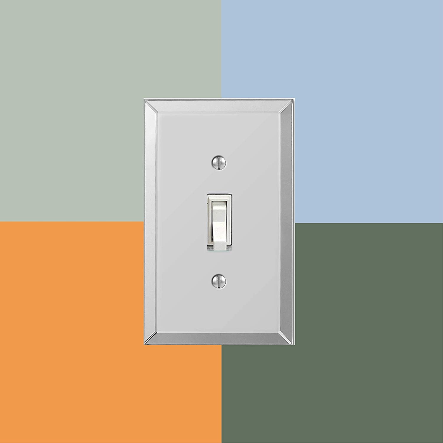 Amerelle 66TR Moderne Wallplate 1 Toggle / 1 Rocker Acrylic Clear 1-Pack