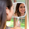 thumbnail image 6 of MIRRORVANA® Large Hand Held Mirror with Comfy Handle for Women and Men - Personal Barber Haircut Mirror to See Back of Head - Espejo de Mano - 9" x 13" (White), 6 of 8