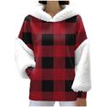 thumbnail image 2 of Craaazy Women's Christmas Hooded Sweatshirt Oversized Warm Long Sleeve Tops Gifts, 2 of 9