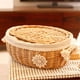 thumbnail image 3 of Wicker Rattan Storage Basket with Lid Room Decor Toy Debris Finishing Storage Tool Storage Basket S, 3 of 5