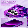 thumbnail image 4 of CASEFIV for Samsung Galaxy S26 Ultra Case,Glow in The Dark,Shockproof Protection Hard PC Soft Flexible TPU Bumper Drop Protective Protective Phone Cover Case for Galaxy S26 Ultra,Purple Butterfly, 4 of 7