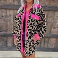 thumbnail image 4 of ZZwxWA 2024 Fleece Jacket for Women Winter Sherpa Coat for Women Sexy Leopard Print Patchwork Button Shacket Jacket Winter Lightweight Soft Fluffy Plush Outerwear with Pocket Weekly Deals, 4 of 5
