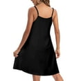 thumbnail image 7 of Jzuxvd Sleepwear Nightgowns for Women Built in Shelf Bra Casual Sexy Padded Full Under Dresses Black XXL, 7 of 7
