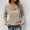 Beige, variant on Sevevn Womens Sweatshirt Casual Textured Long Sleeve Henley Button V Neck Loose Pullover 2025 Trendy Fall Outfits Tops