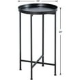 thumbnail image 3 of Round Metal End Table - Indoor/Outdoor Accent Table - Black Finish, 3 of 9