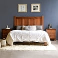 thumbnail image 1 of Grain Wood Furniture Shaker Solid Wood Panel Platform Bed Queen Size Walnut, 1 of 5