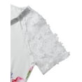 thumbnail image 6 of Cilcicy Women Raglan Sleeve Floral Print Elegant Lace Summer T-Shirts, 6 of 8