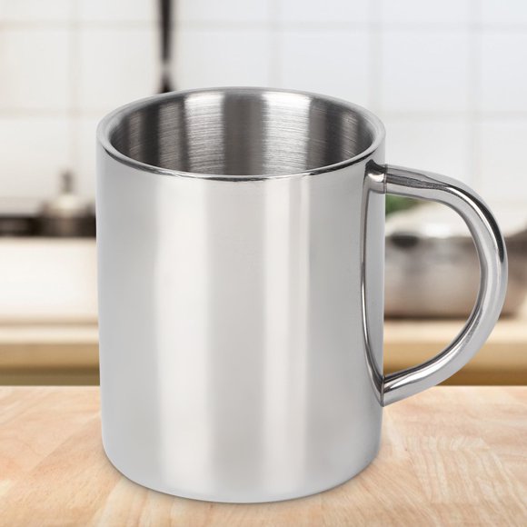 Coffee Mug With Handle, Stainless Steel Ergonomic Handle 300Ml Double Wall Coffee Travel Mug, Break- For Travel Kids And Adults