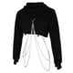 thumbnail image 1 of Sudadera con Capucha Salvador Manga Larga Top Corto Transpirable Negro L, 1 of 10