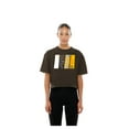 thumbnail image 4 of Women's New Era Brown San Diego Padres Boxy Foil Logo T-Shirt, 4 of 5