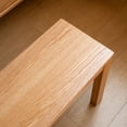 thumbnail image 4 of GZXS 47-Inch Solid Wood Entryway Bench in Natural Wood Finish, Indoor End of Bed Bench with Sturdy Legs, Farmhouse Long Shoe Seat for Living Room, Bedroom, Hallway, 4 of 7