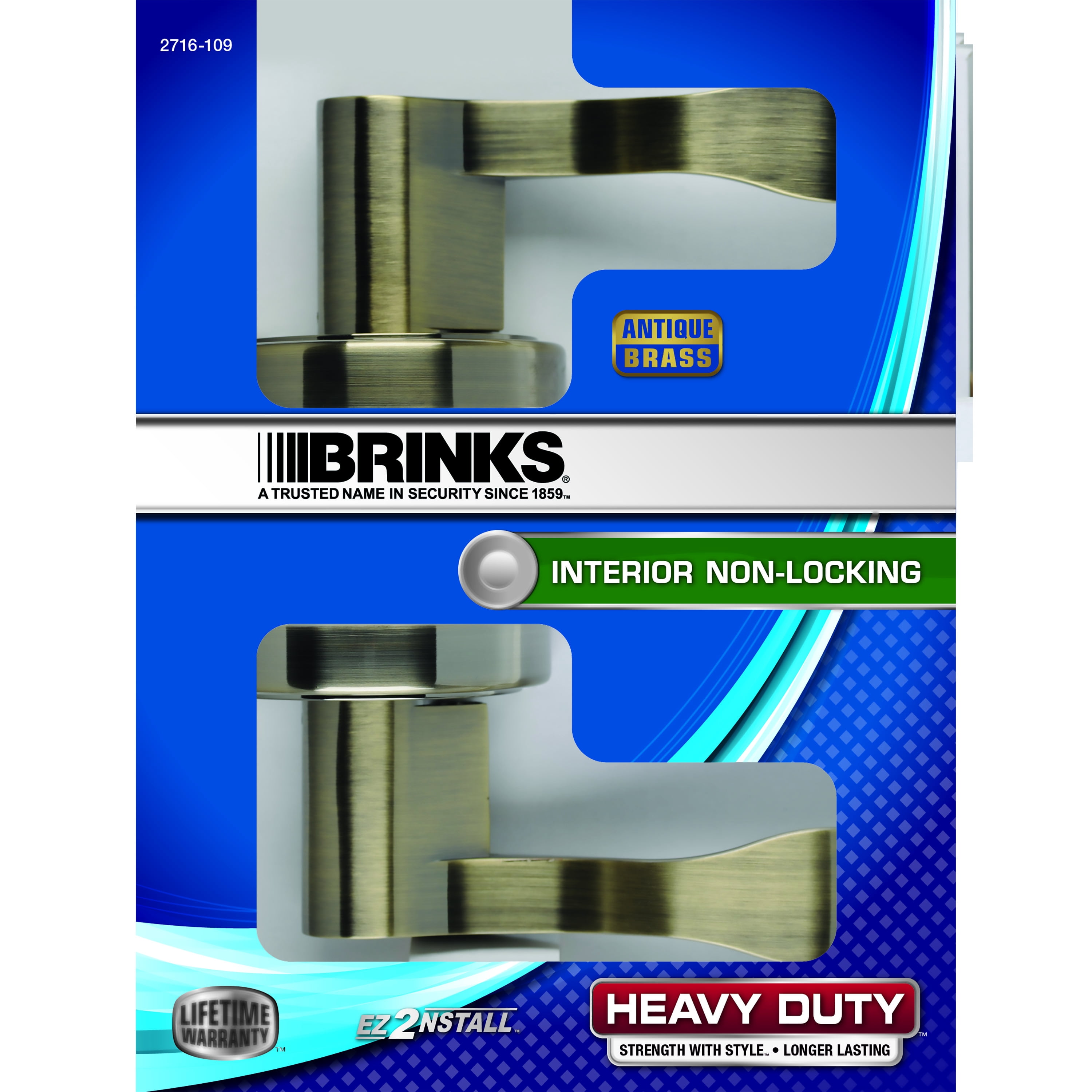 Brink S Non Locking Passage Lever Wave Polished Brass Finish