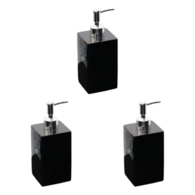 kurtrusly Practical Pump Bottle Shampoo Dispenser for Home Kitchen Black 500ml 3Set
