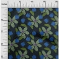 thumbnail image 2 of oneOone Tissu Rayonne Bleu Moyen Floral Rétro Matériel de Robe Tissu Imprimé Tissu au Mètre 56 Pouces de Large, 2 of 5