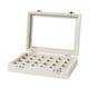 thumbnail image 4 of Caja de joyería de terciopelo, bandeja organizadora para anillos y pendientes, bandeja organizadora para guardar joyas. 24 cuadrículas, 4 of 9