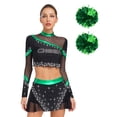 thumbnail image 1 of Moggemol Tenues de Cheerleading pour Femmes 3 Pcs Ensemble d'Uniforme de Cheerleading Vert G, 1 of 5