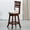 #1 Cherry, variant on Cfowner 24" Counter Height Slat Back Swivel Stool, Cherry Finish, Beige Fabric Seat