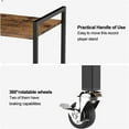 thumbnail image 5 of Vinyl Record Player Stand Table w/Wheel Storage Shelf Small End Table Book Shelf, 5 of 7