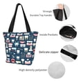 thumbnail image 4 of Bingfone Dental Seamless Women Shoulder Tote Bags Casual Bag Ladies Shopping Handbag, 4 of 7