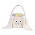 thumbnail image 4 of Tauxra Easter Bunny Basket With Plush Ears Spacious Storage For Egg Hunts Candy And Gift Decor, 4 of 5
