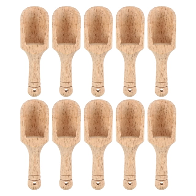 10Pcs Mini Wooden Spoons Kitchen Seasoning Spoons Milk Power Spoons Wooden Teaspoons