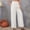#285-White, variant on Hivin Women's Cotton Linen Paperbag Waist Pants, Loose Fit Comfortable Solid Color, Casual for Daily Wear and Travel