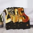 thumbnail image 3 of Naloa Happy New Year 2025 C Flannel Fleece Throw Blanket for Bed Couch, Thick Blanket - All Seasons Suitable for Women, Men and Kids-60"x50", 3 of 6
