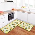 thumbnail image 4 of Pineapple Tropical Plant Kitchen Bathroom Rugs and Mats Set of 2s,Non Slip Cushioned Mat Runner Rug Doormat for Bathroom Kitchen,Sink,Laundry,Bathroom,Pineapple Home Decor,17x30+17x47inch, 4 of 7