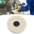 thumbnail image 2 of Cloth Buffing Polishing Wheel Arbor Buffer Polish Grinder Pad Mat White 100mm(4inch), 2 of 9