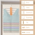 thumbnail image 3 of Lzvxtym 2Pcs Tank Top Hangers Foldable Bra Hangers with 24 Hooks Wooden Bra Organizer Space Saving Lingerie Hangers Detachable Camisole Hanger, 3 of 7